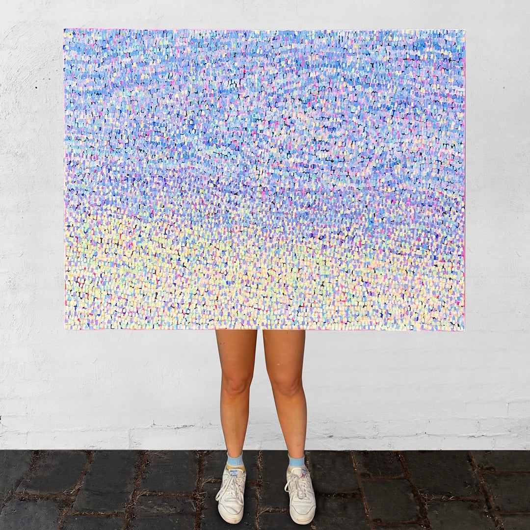 Multicoloured abstract artwork by Melbourne Artist, Anouska Healy 